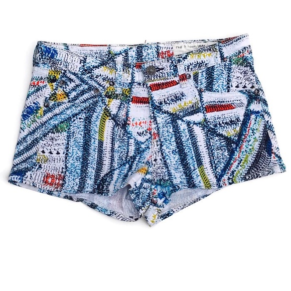 Rag & Bone Multi Colored Biba Surf Shorts - Picture 2 of 4